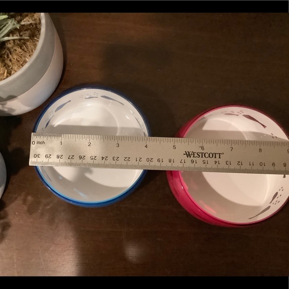 Set of 2 Plastic Cat Kitty Food Bowls π - Picture 3 of 3